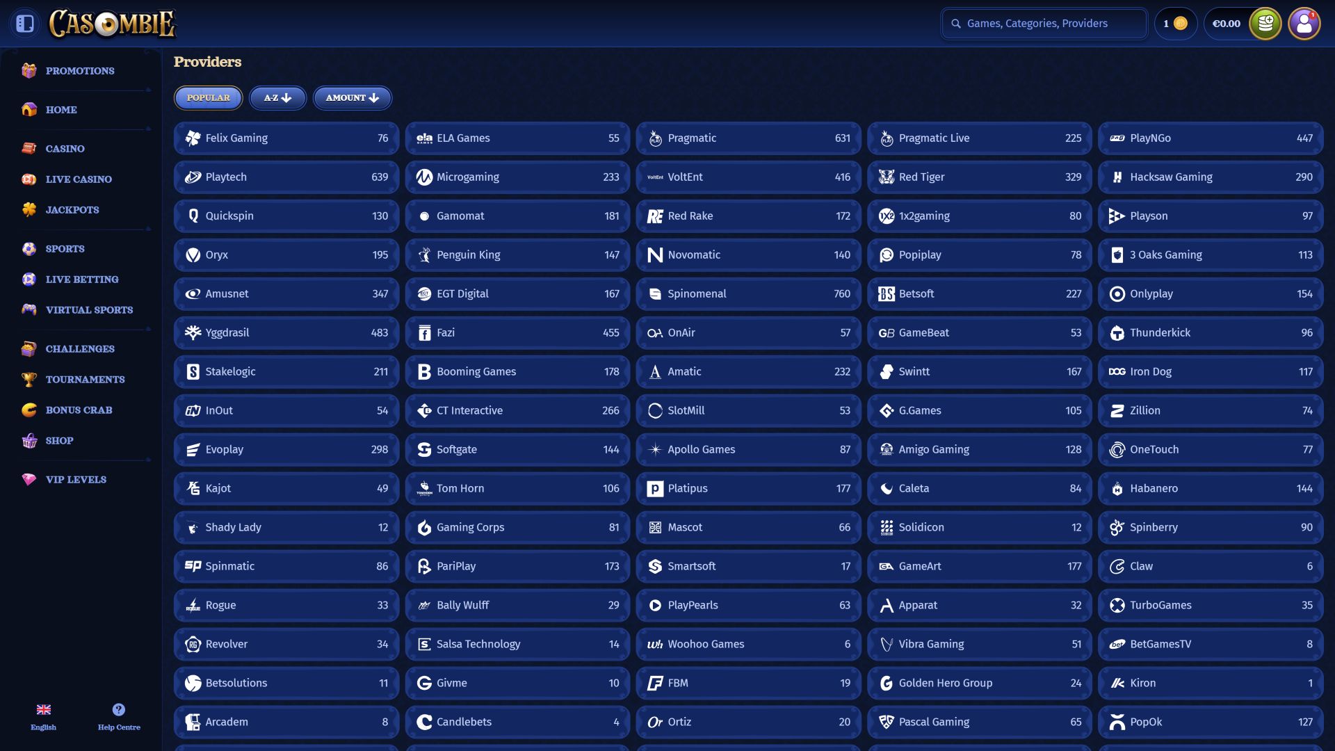 Casombie Casino Desktop Game Developers Image