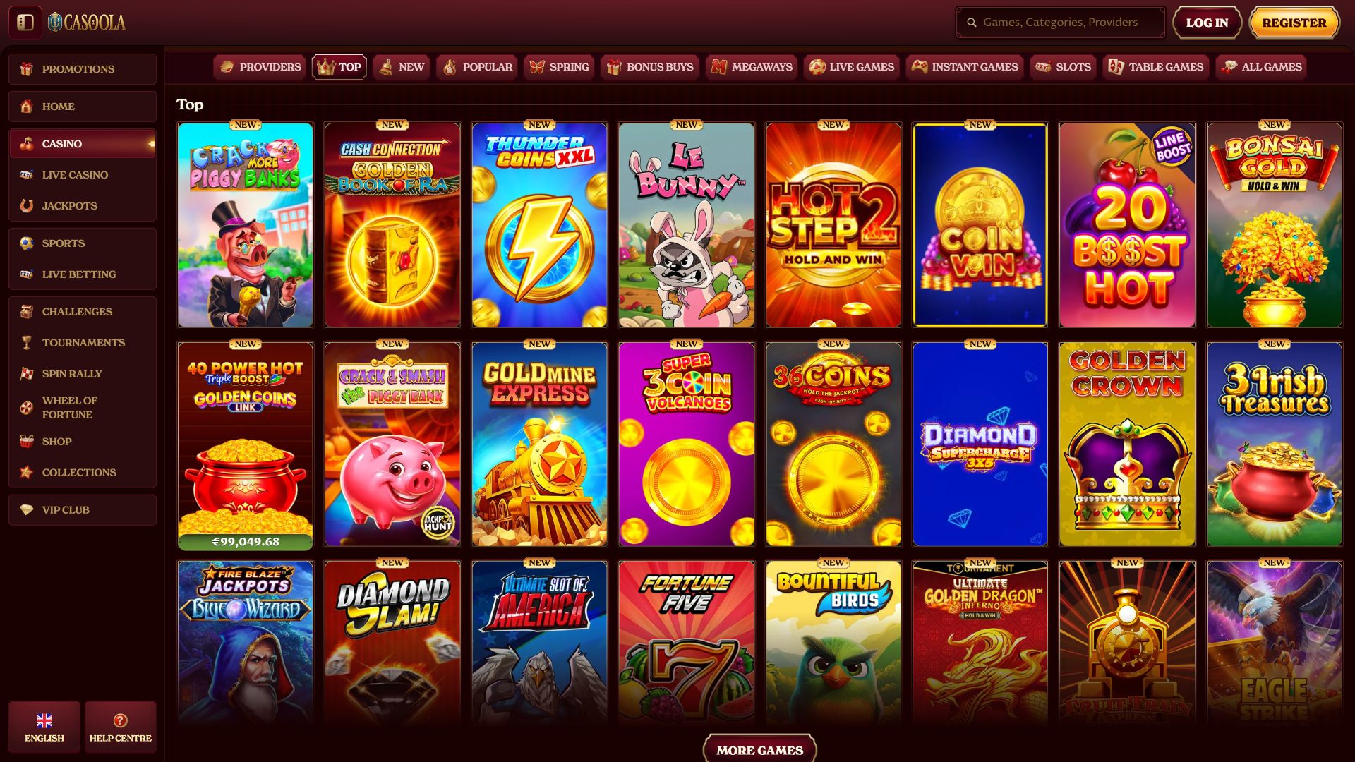 Игры для настольных компьютеров CasoolaCasino
