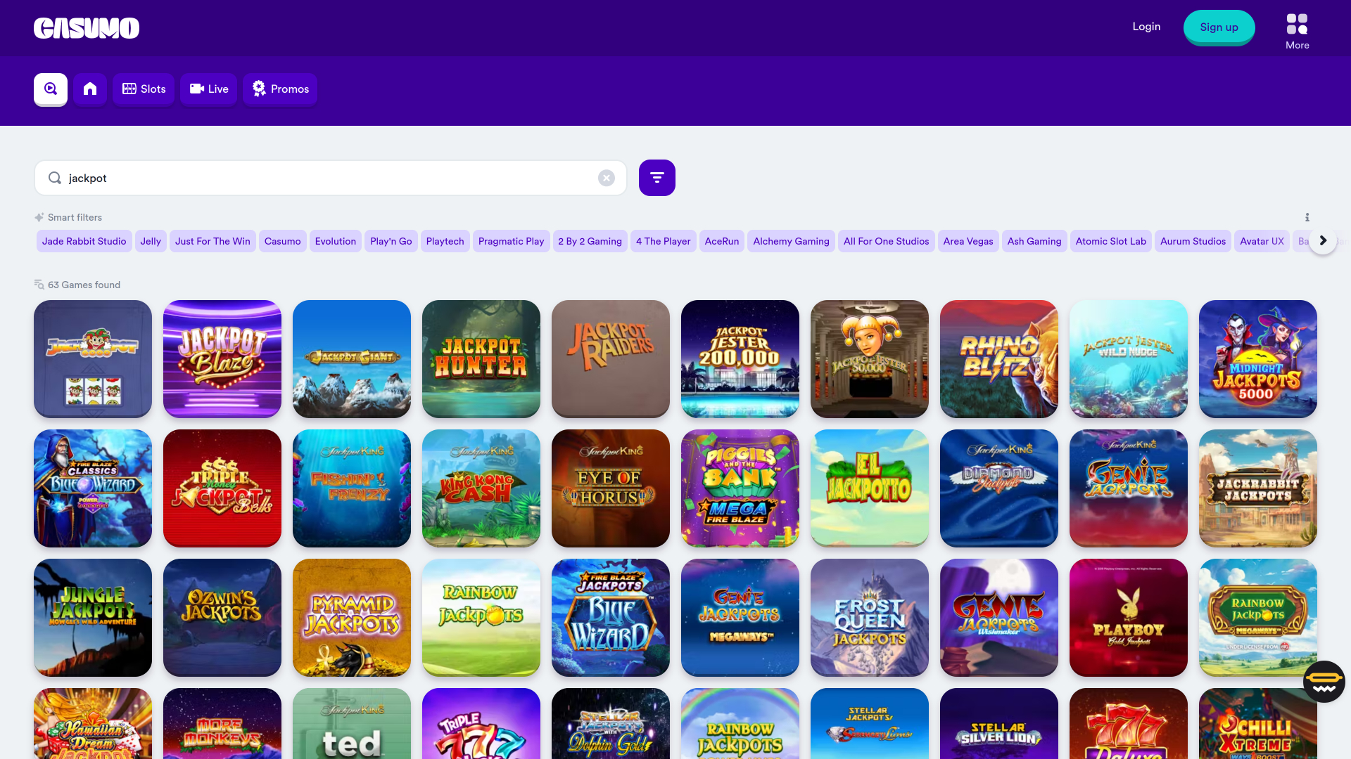 Jackpot du Casino Casumo Version Bureau