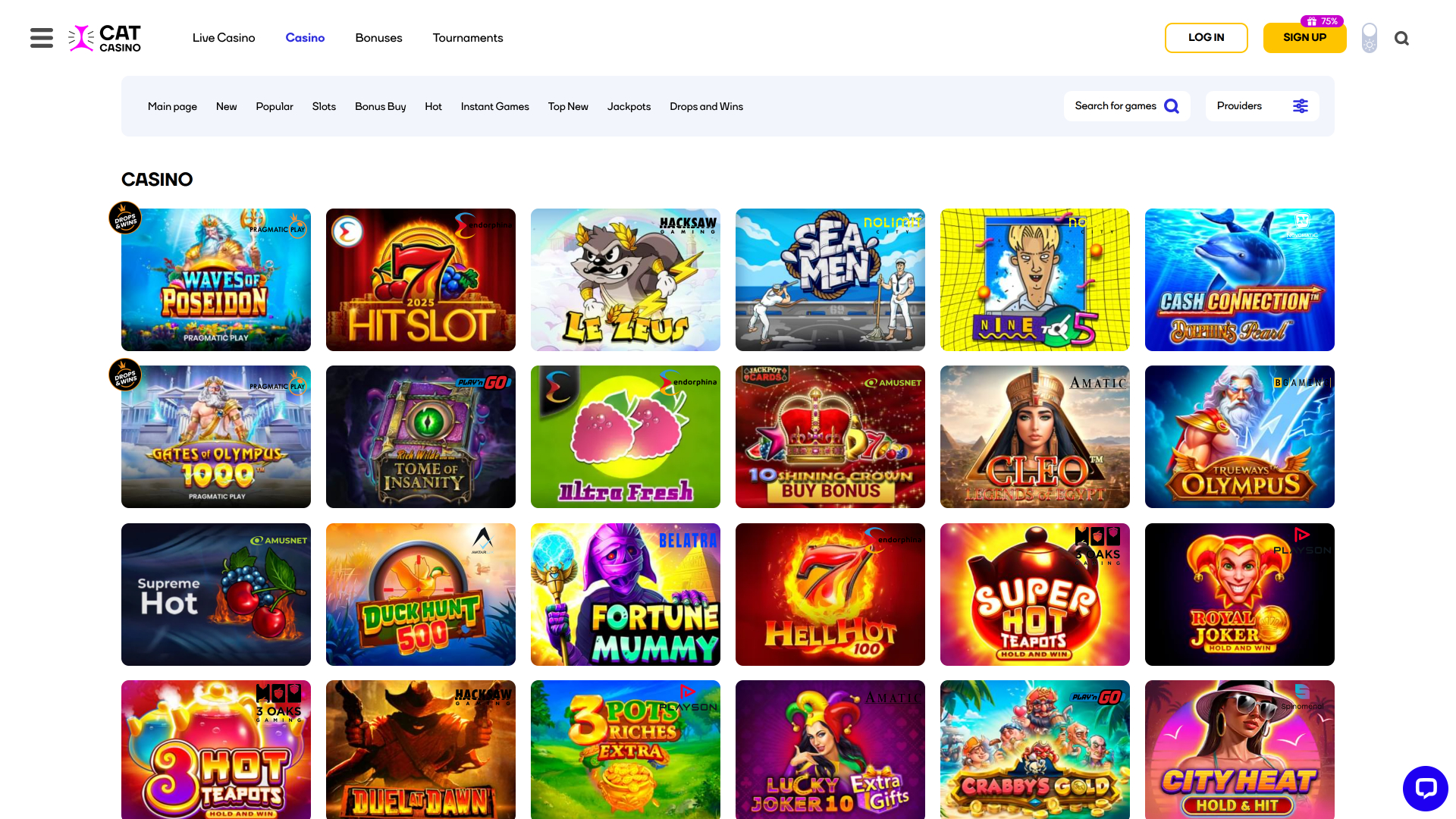 Jeux du Casino Cat Version Bureau