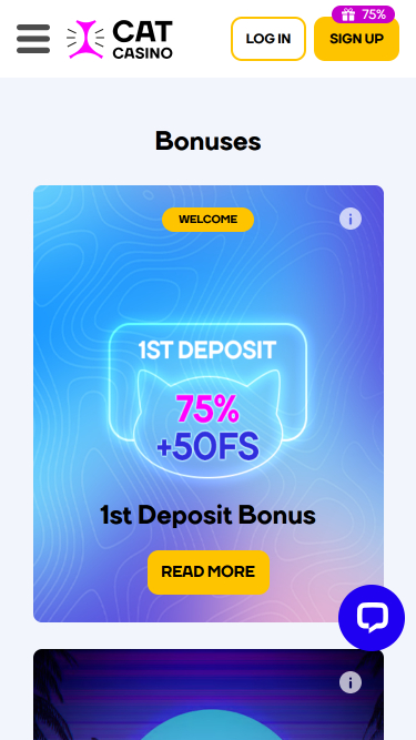 Promotions du Casino Cat Mobile