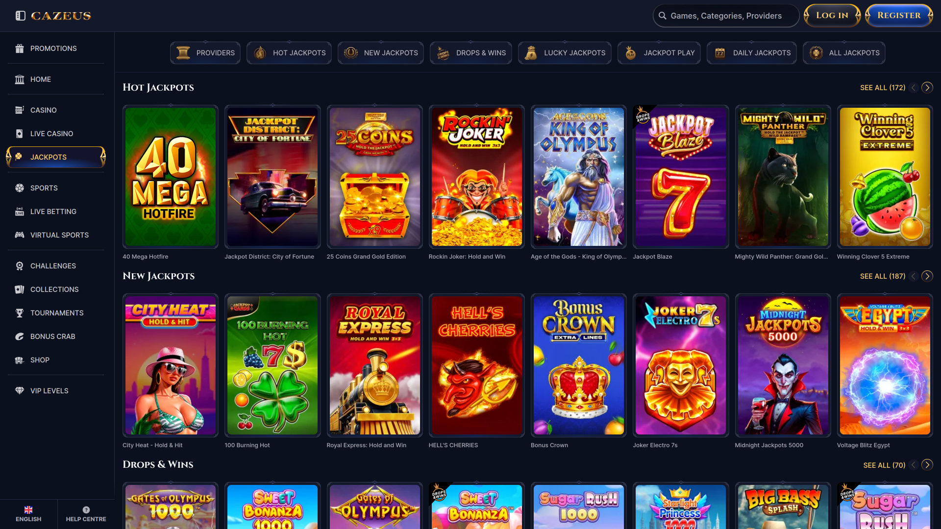 Jackpot du casino Cazeus Bureau