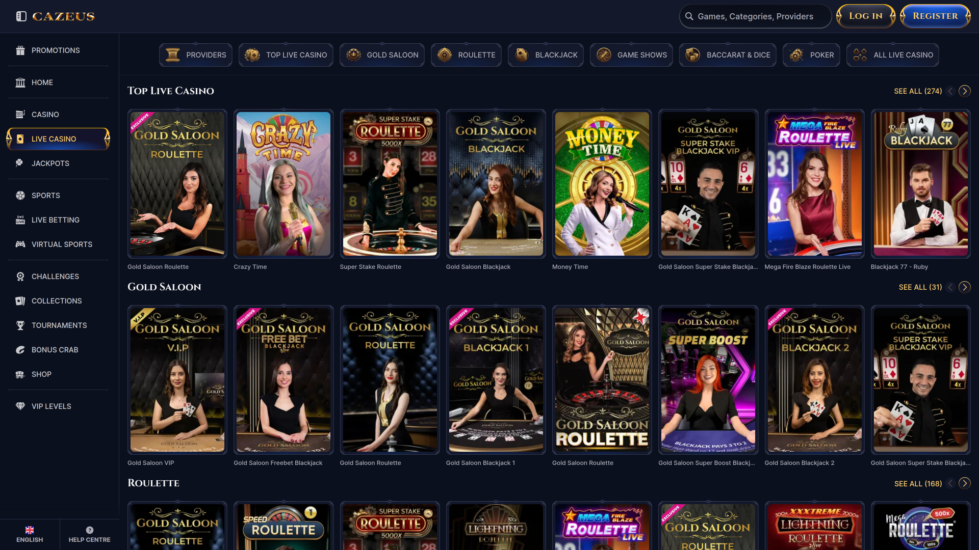 Croupier en direct du casino Cazeus Bureau