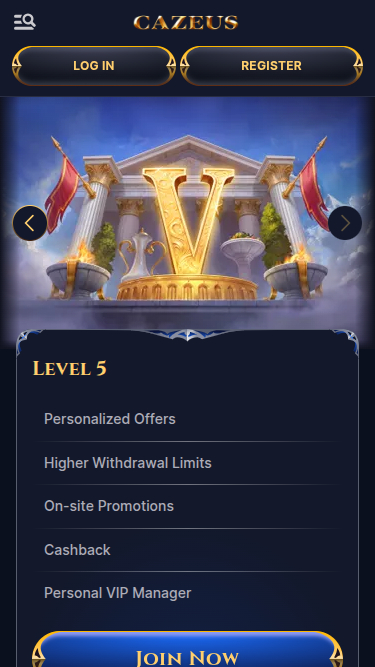 Programme VIP mobile CaZeus Casino