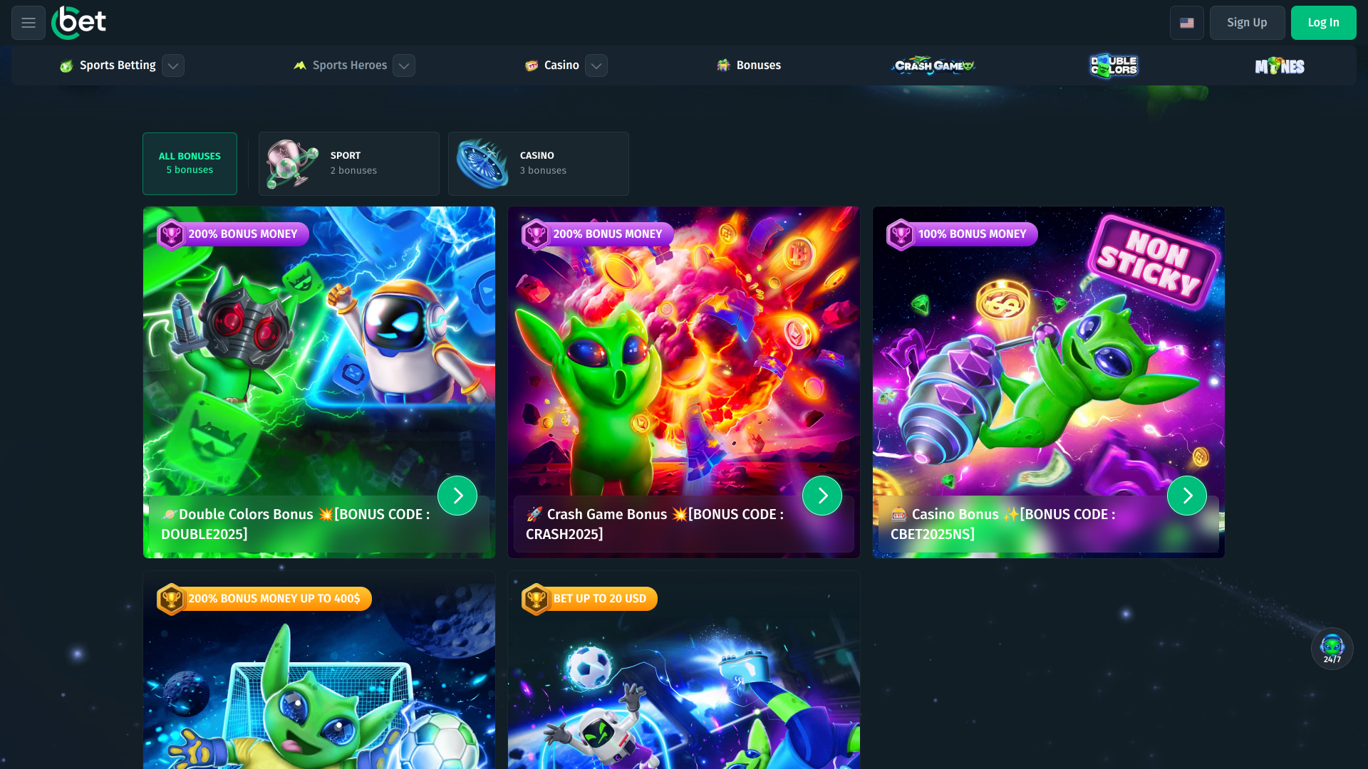 Promociones de Cbet.gg Casino Escritorio