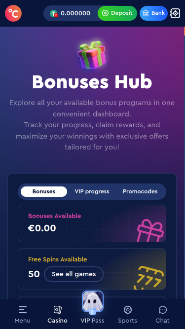 Promozioni del Celsius Casino Mobile