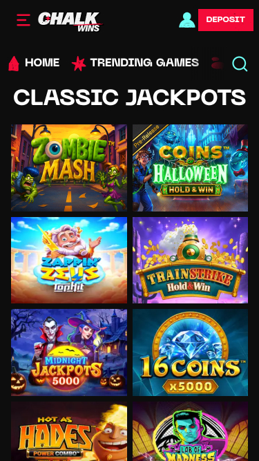 ChalkWins Casino Jackpot Mobile