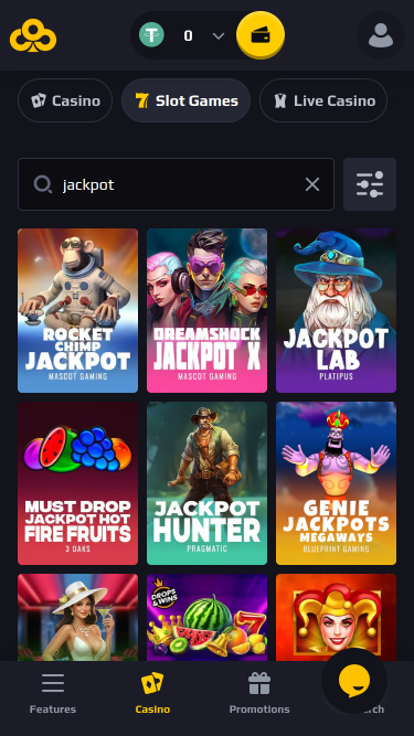 Jackpot du casino Chancer Mobile