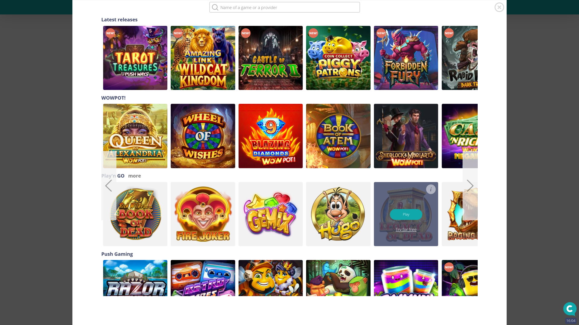 Chanz Casino développeurs de jeux bureau