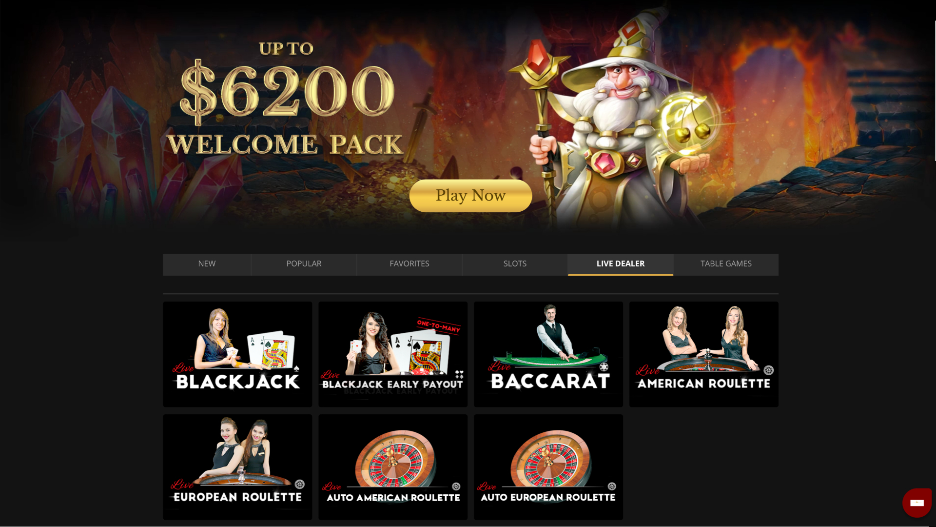 Croupier en direct de Cherry Gold Casino bureau