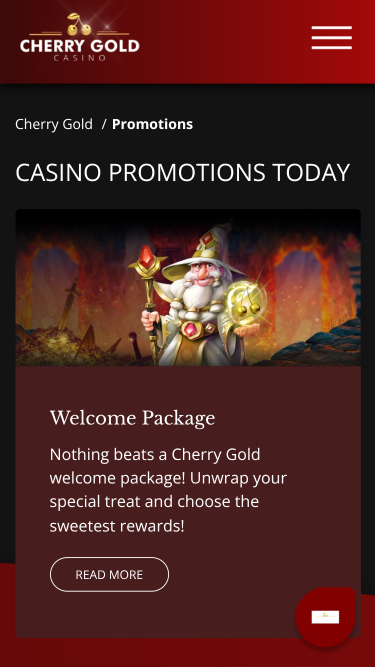 Promotions de Cherry Gold Casino mobile