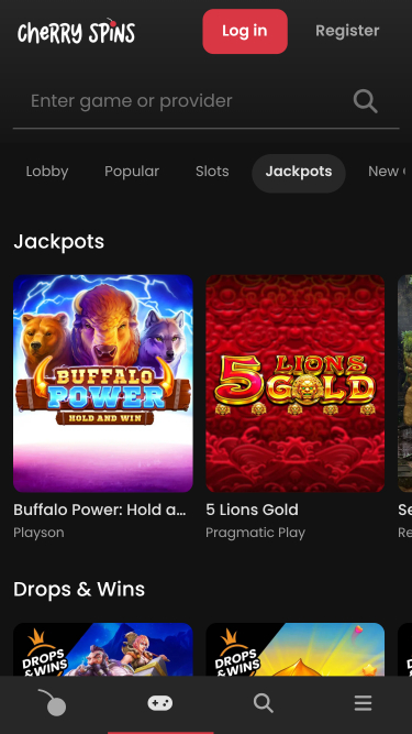 Botes de Cherry Spins móvil