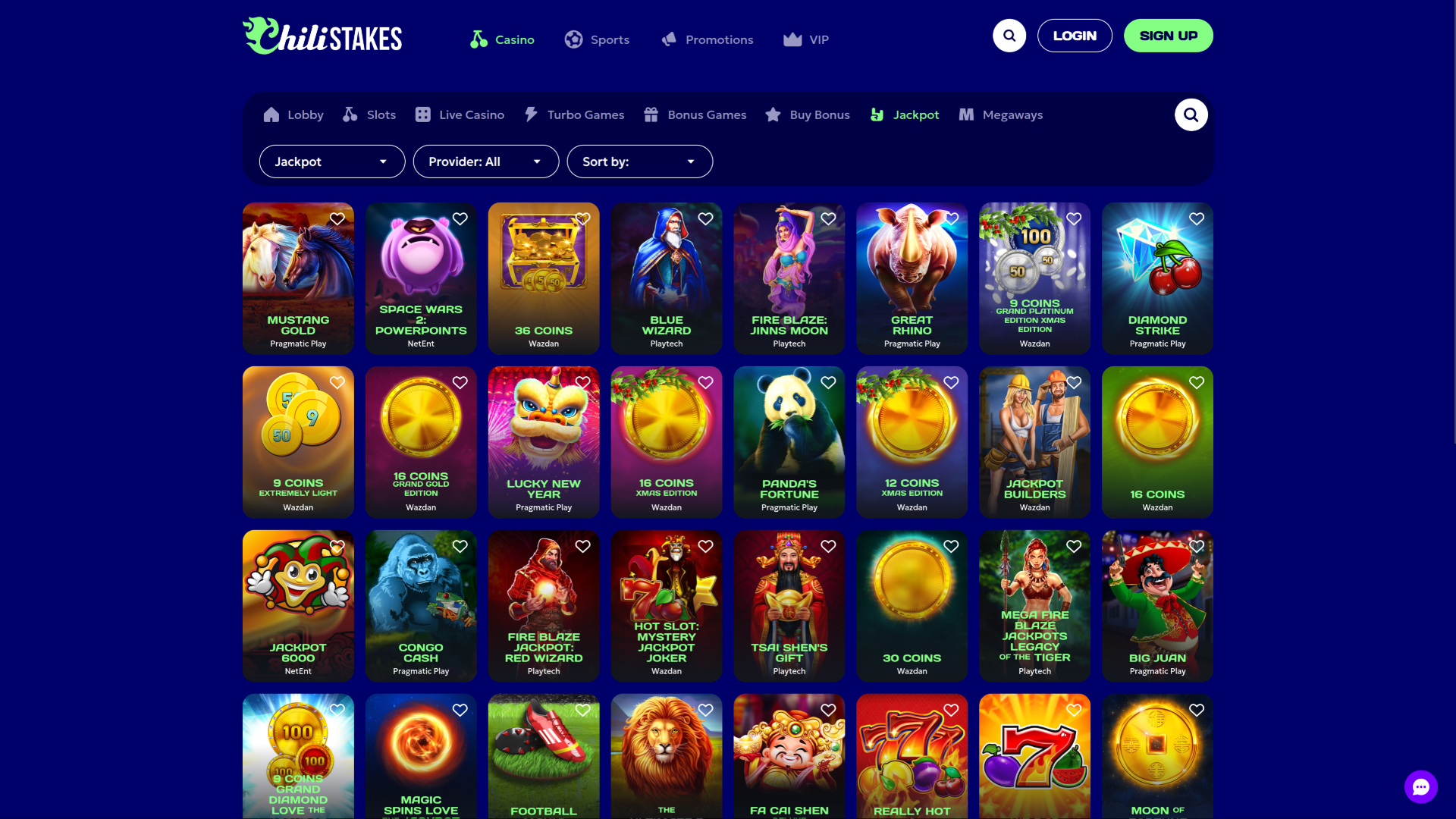 Jackpot de ChiliStakes Casino sur ordinateur