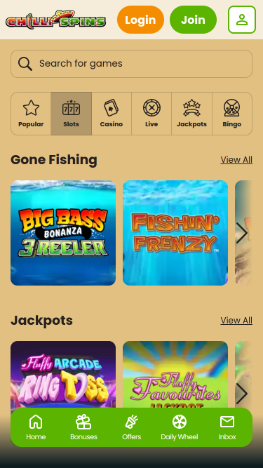 Chilli Spins Casino Mobile-Spiele