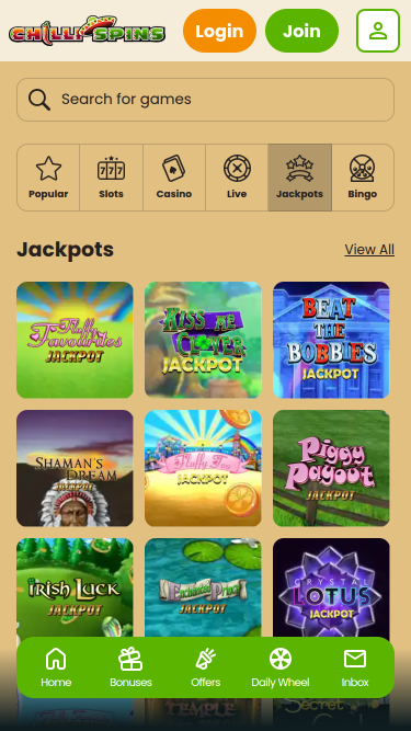 Chilli Spins Casino Mobile-Jackpot