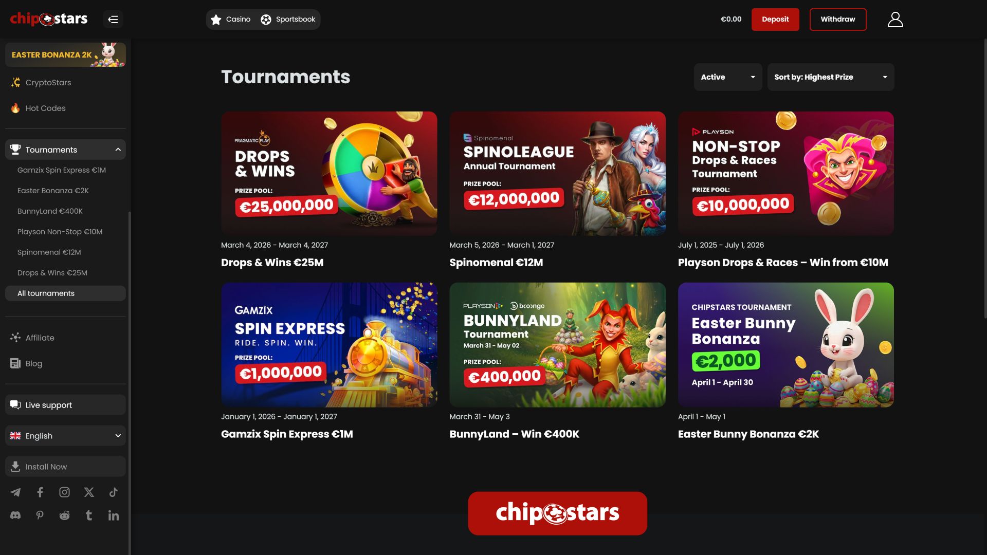 Турниры на компьютере от Chipstars.bet