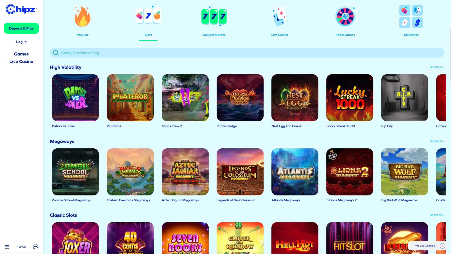 Juegos de Chipz en escritorio