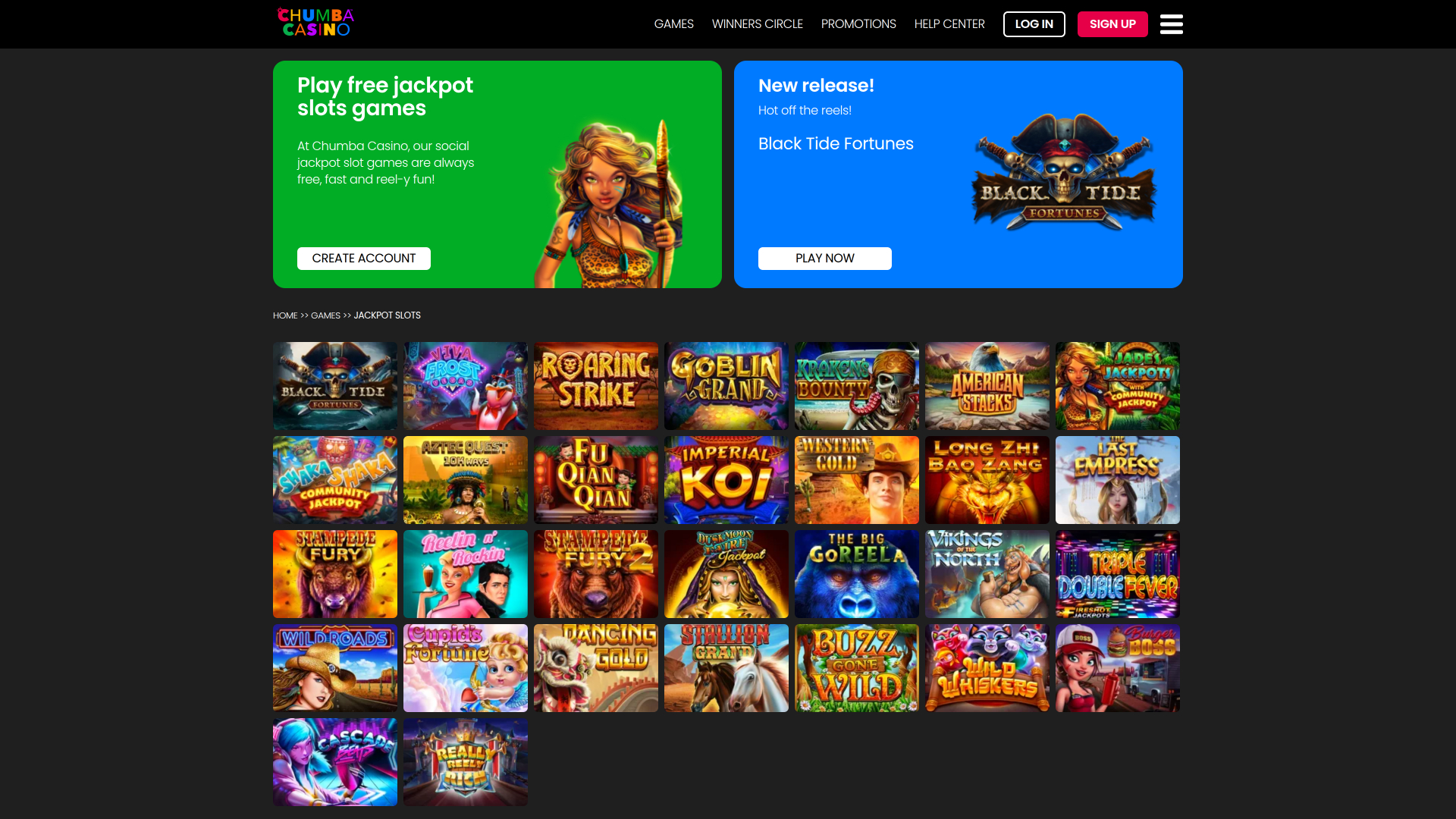 Jackpot du Chumba Casino Version de bureau