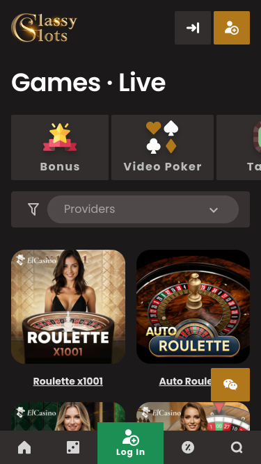 Casino en Direct Classy Slots Mobile