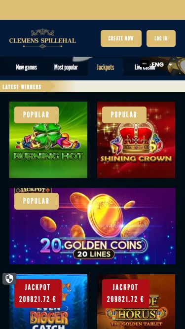 Immagine del jackpot del casinò mobile Clemens