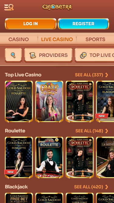 Casino en Direct Cleoberta Mobile
