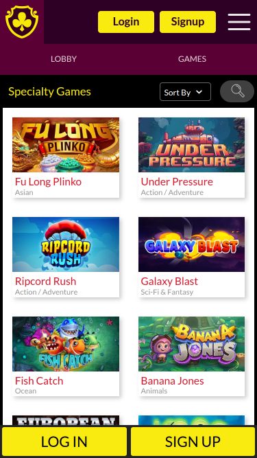 Juegos especiales para móviles del casino Club Player