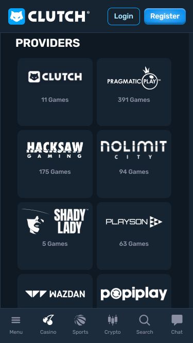 Clutch Casino Mobile Game Developers