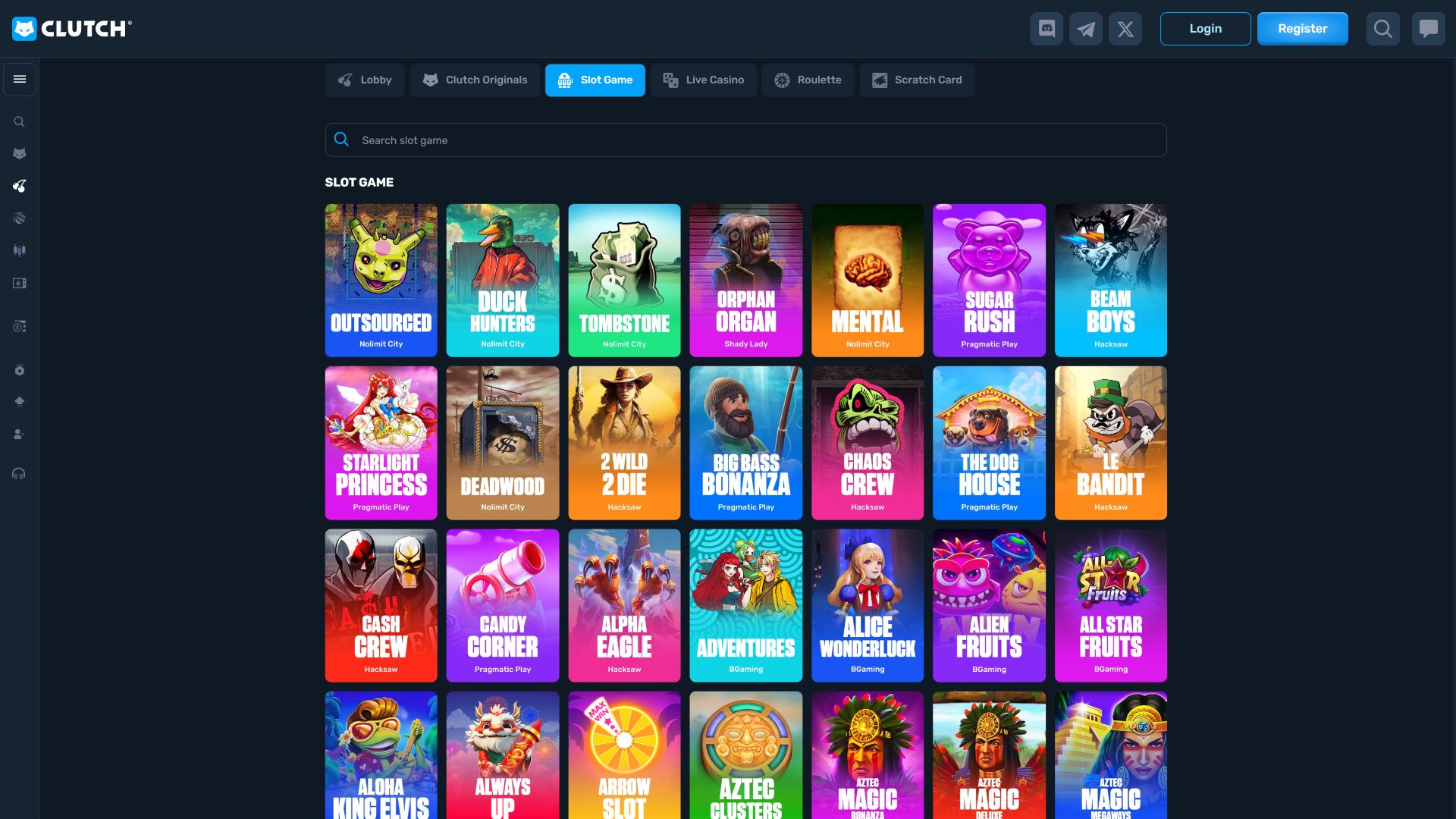 Clutch Casino Desktop-Spiele