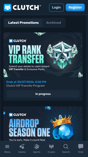 Clutch Casino Mobile-Aktionen
