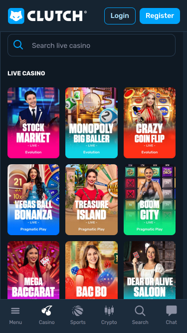 Clutch Casino Live Dealer
