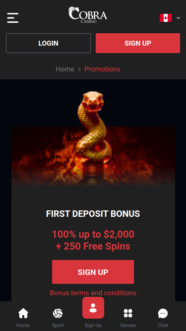 Cobra Casino Promotions Mobile