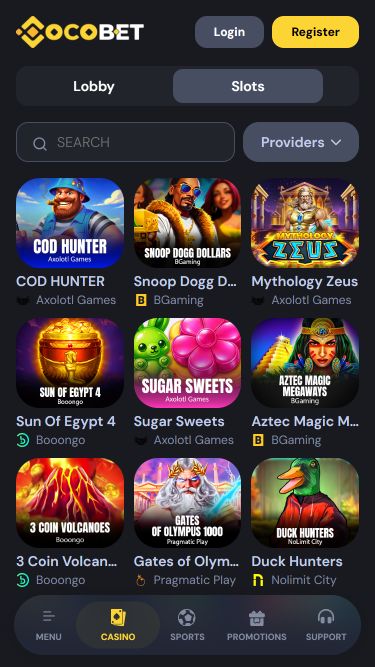 Cocobet Casino Mobile Games