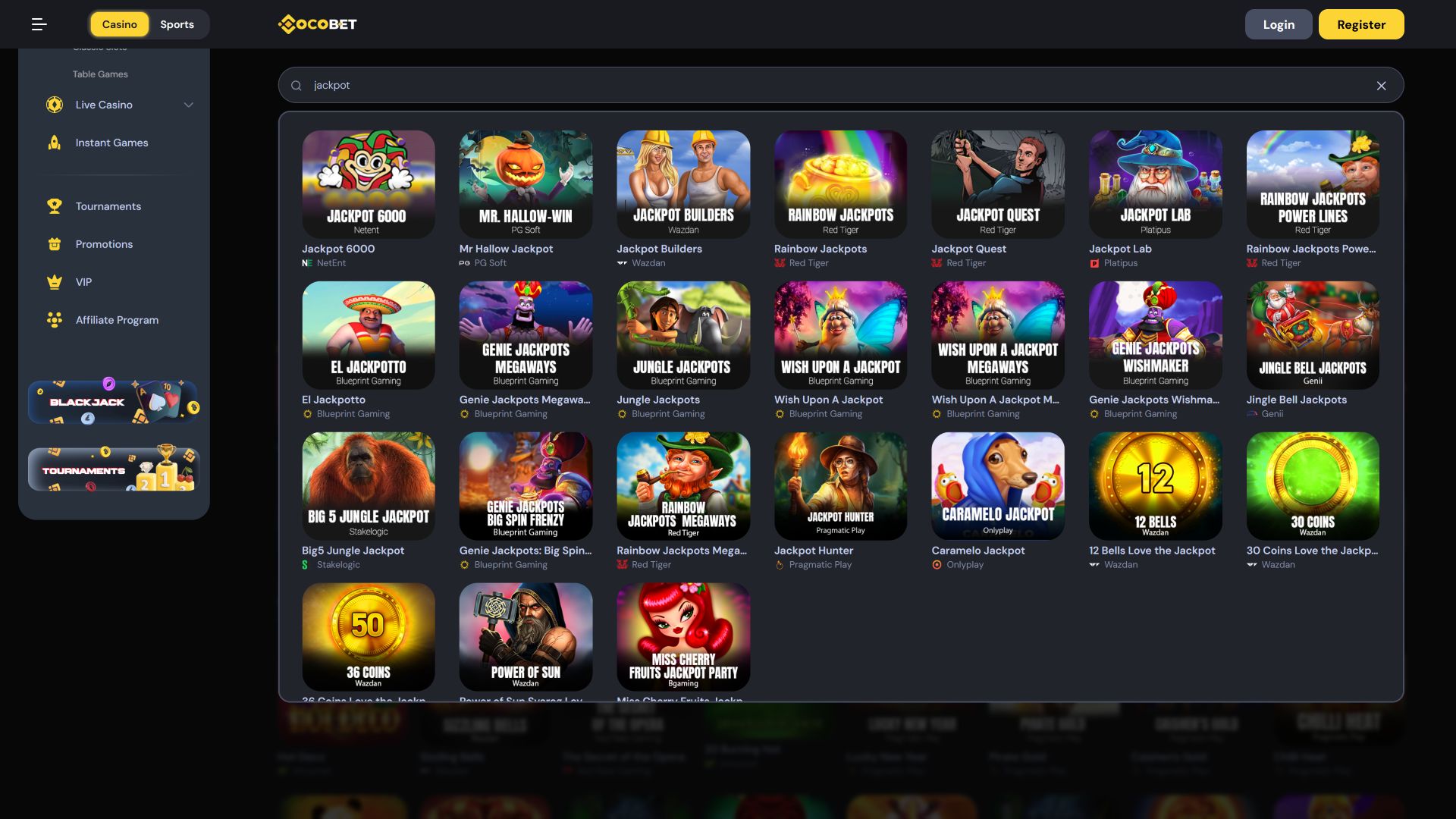 Cocobet Casino Desktop Jackpot