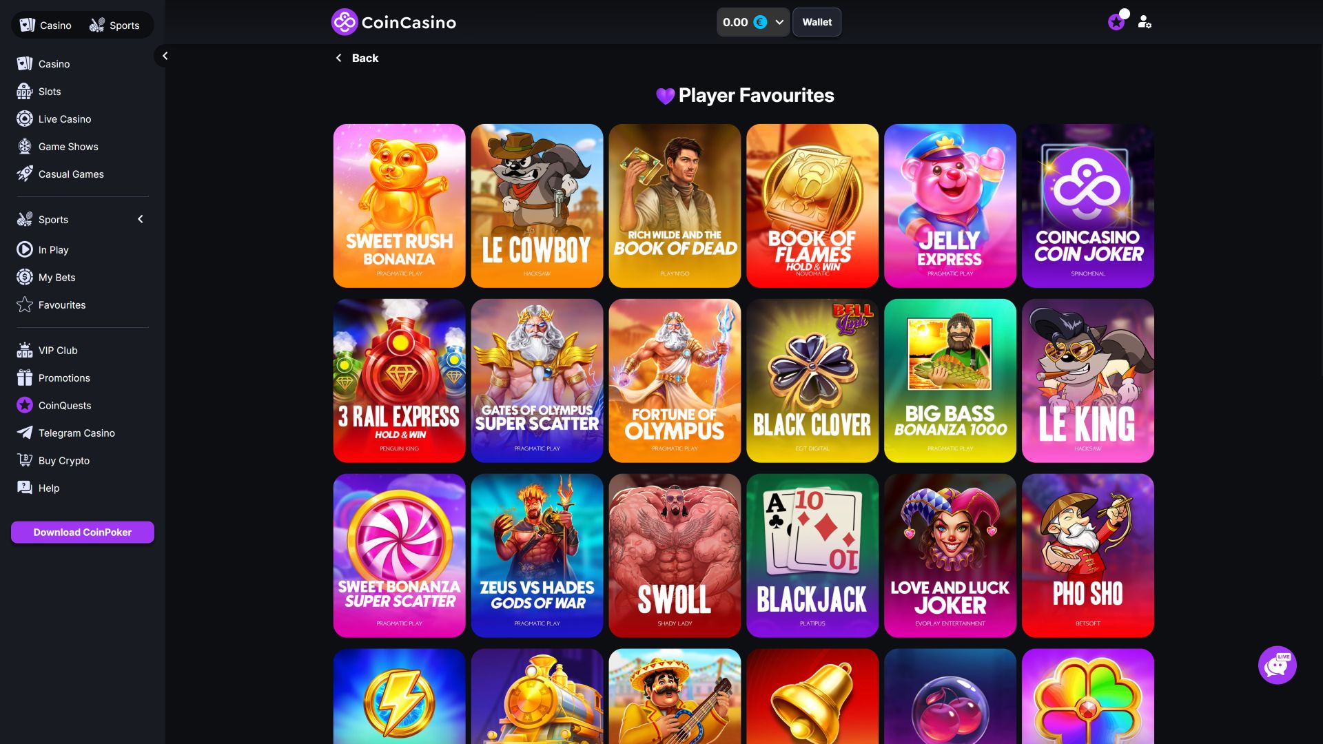 Jeux de bureau CoinCasino