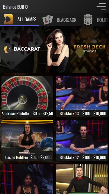 Casino móvil con crupier en vivo CoinBets777