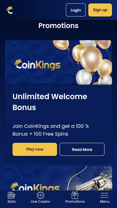 Coinkings Casino Aktionen mobil
