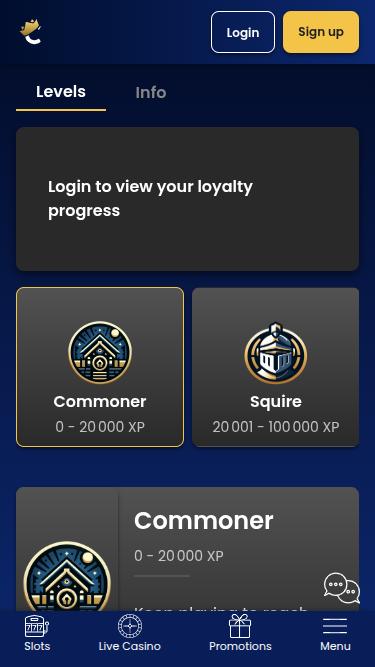 Coinkings Casino VIP-Programm mobil