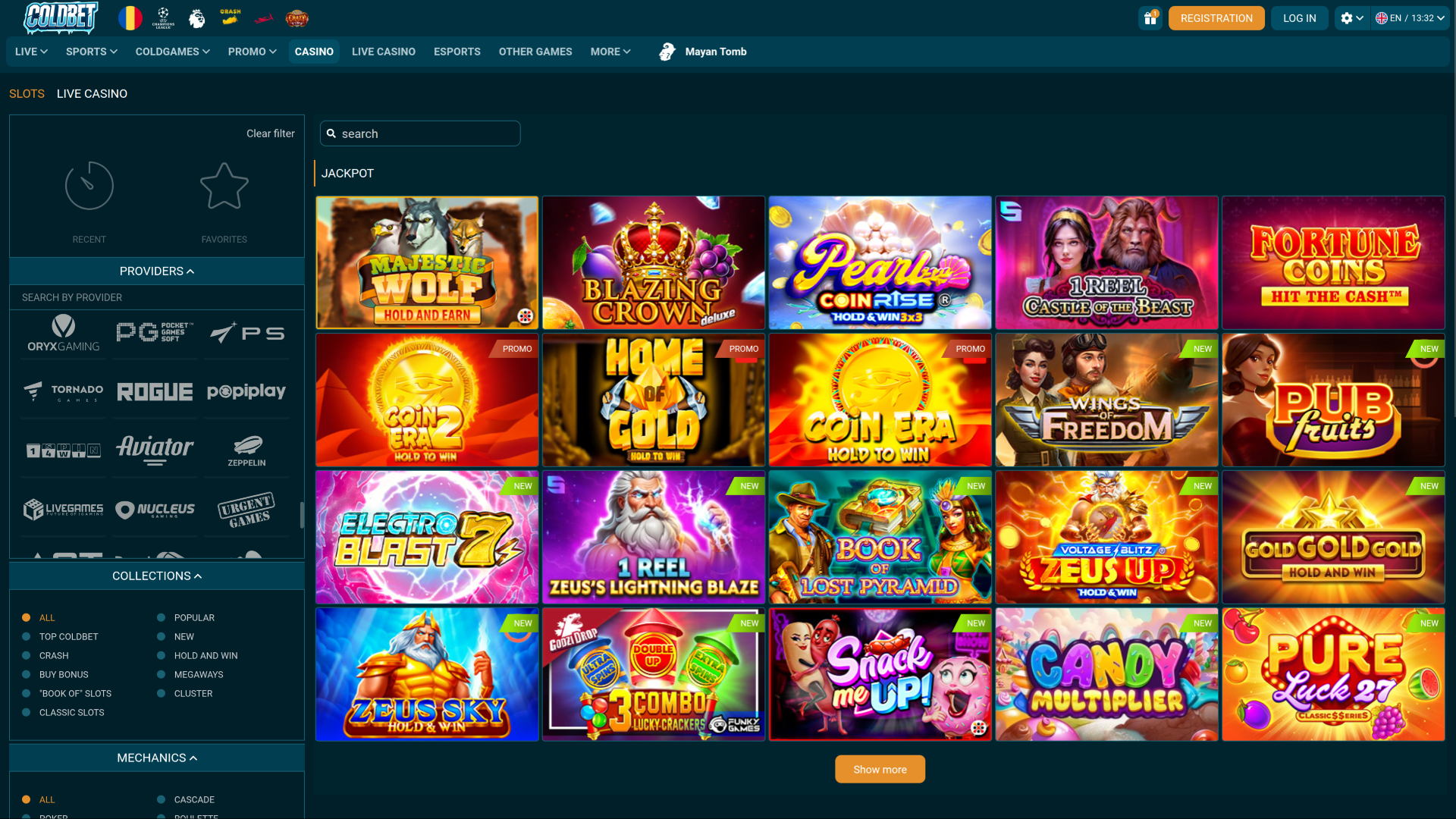 Coldbet Casino Desktop Jackpot