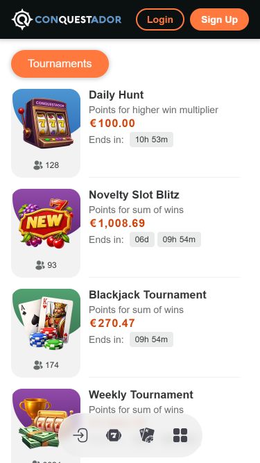 Image des sports en direct mobiles de Conquestador Casino