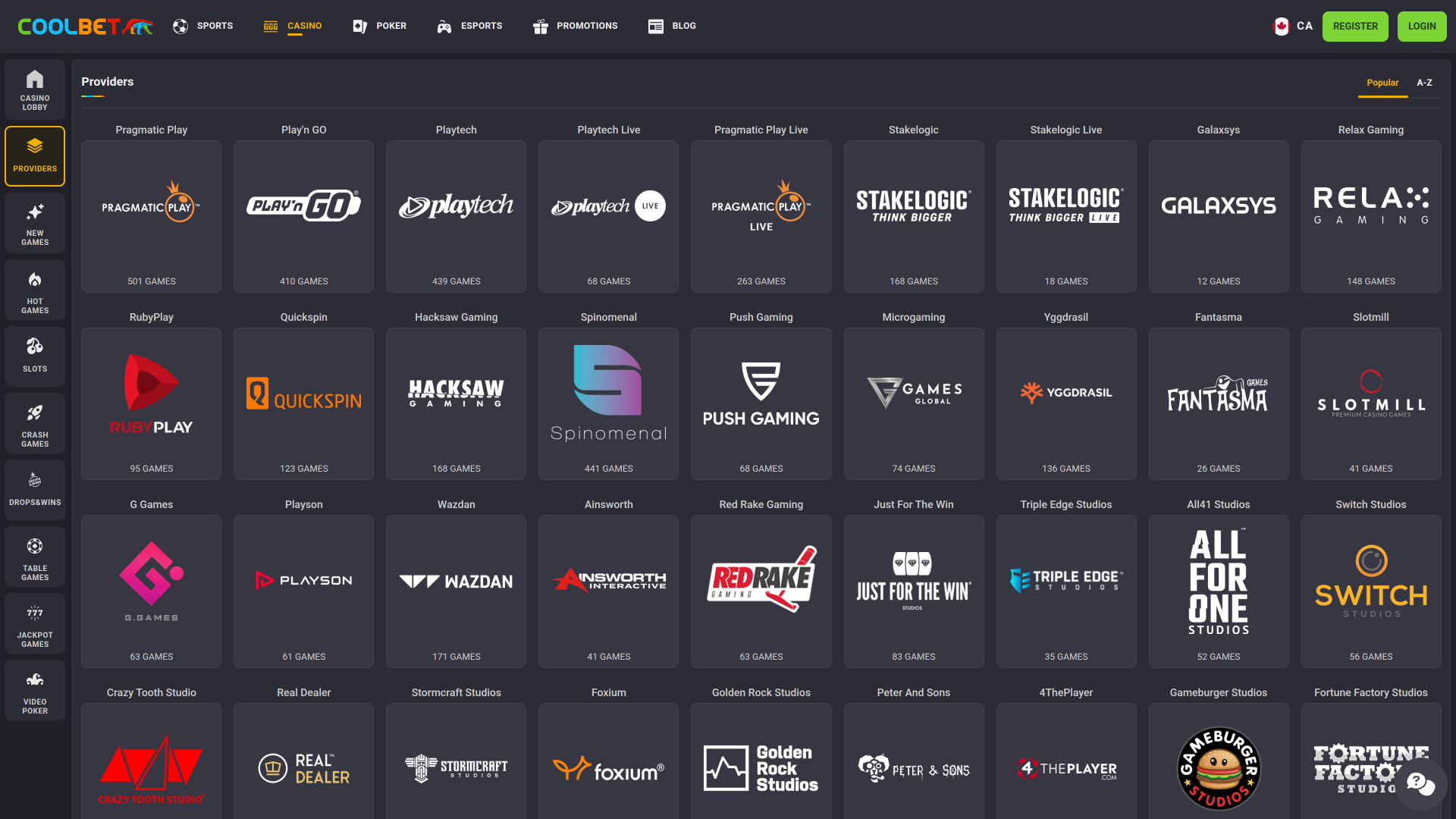 Разработчики Игр Coolbet Рабочий стол