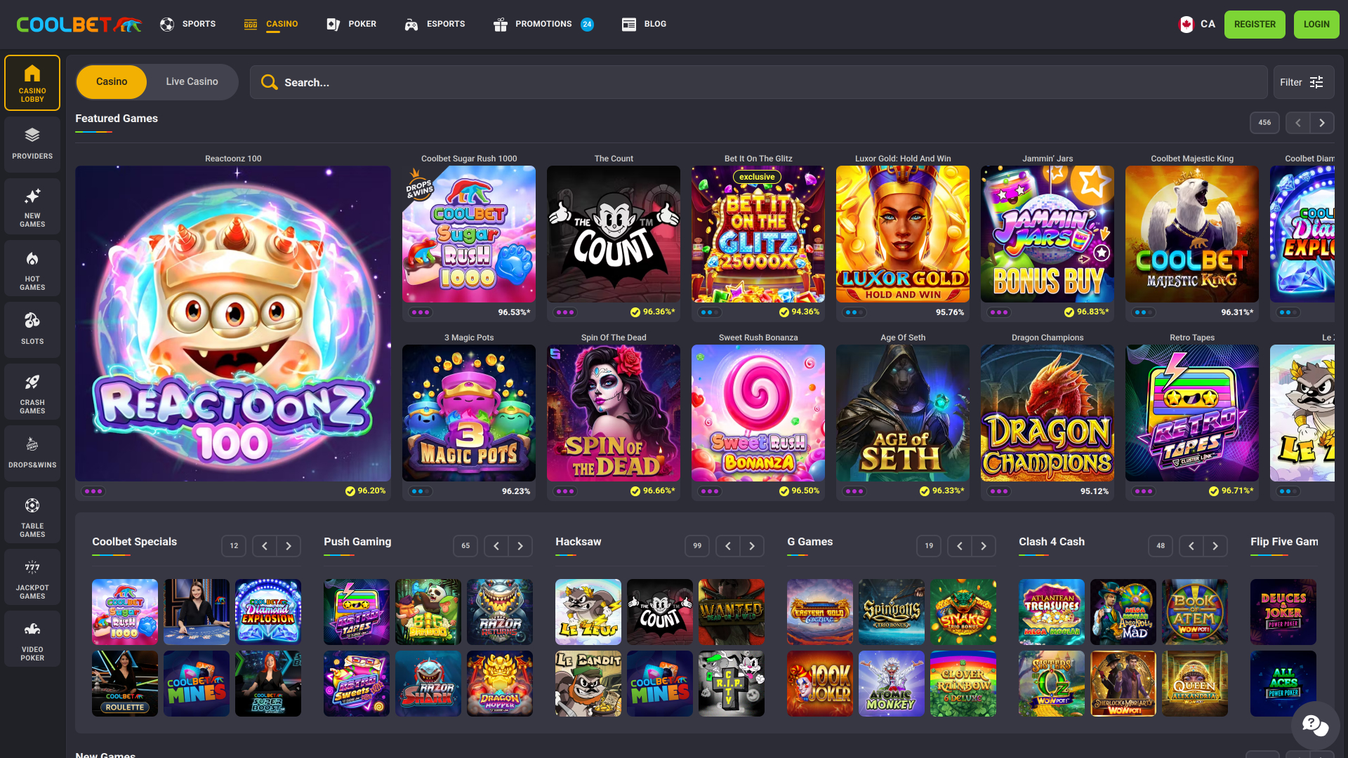 Главная Страница Coolbet Рабочий стол