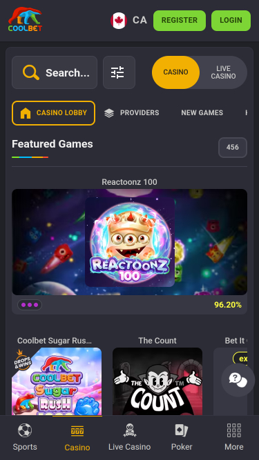 Главная Страница Coolbet Мобильная версия