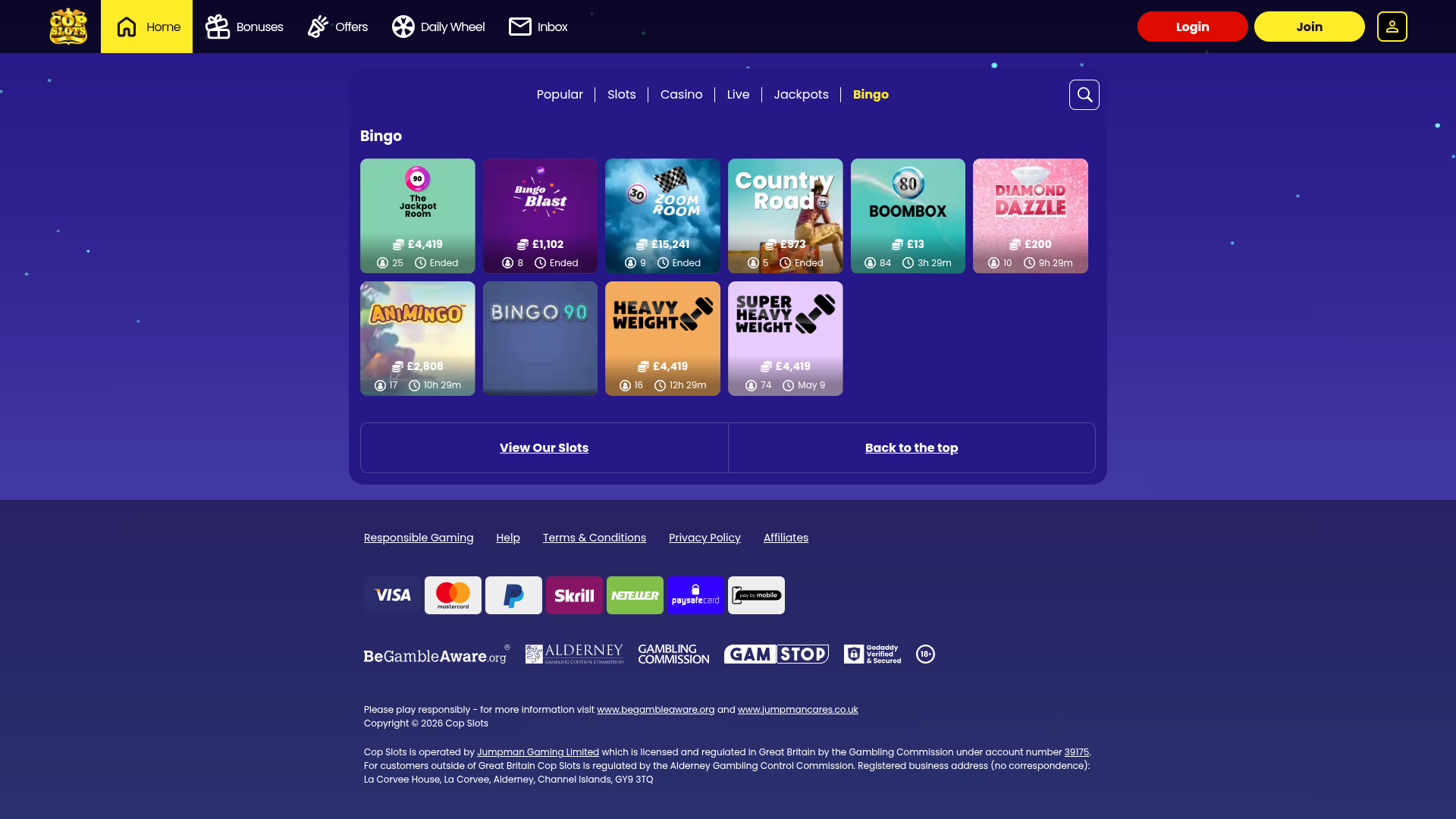 Slot machine da casinò Cop Bingo per desktop