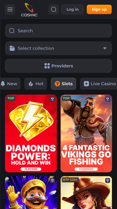 Jeux du Casino Cosmicslot Mobile