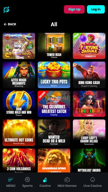 Jeux d'images mobiles Cosmobet
