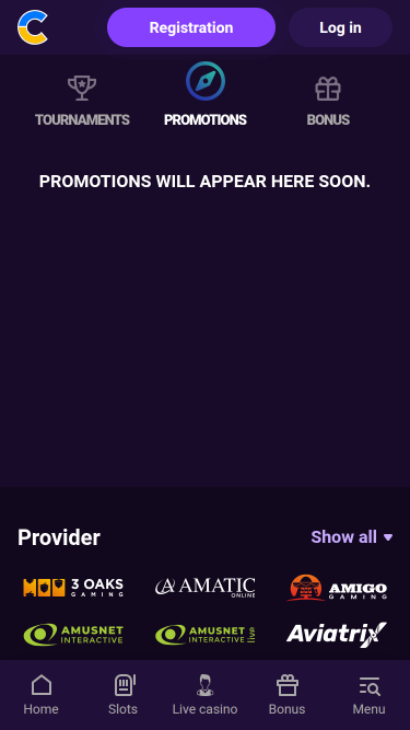 Promotions de Cosmolot Casino Mobile