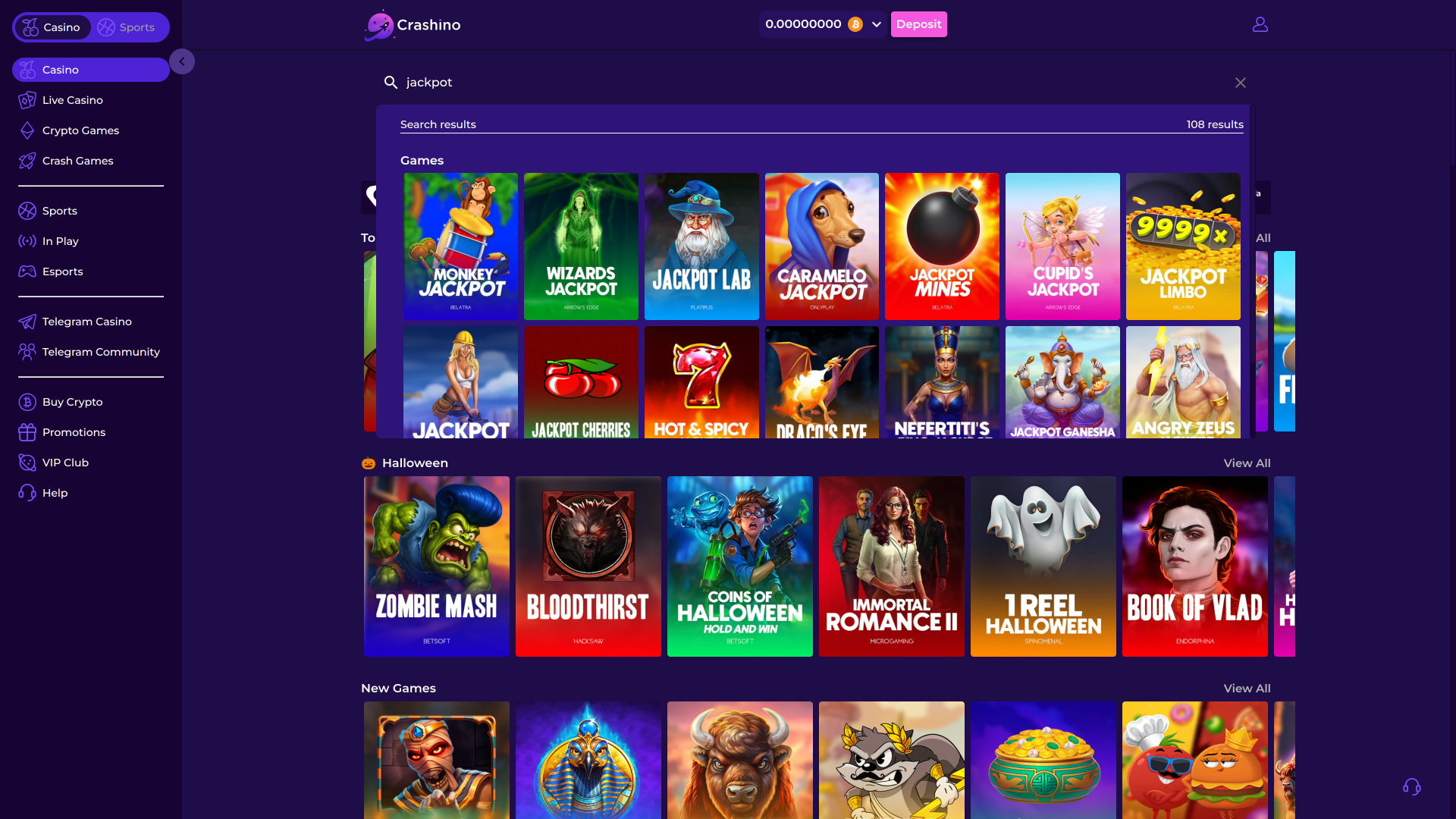 Jackpot di Crashino Desktop