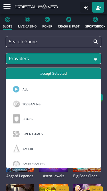 Cristal Poker Casino Game Developers Mobile