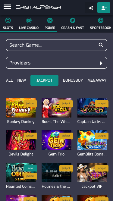 Cristal Poker Casino Jackpot Mobile