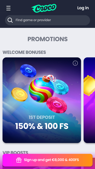 Crocoslots Casino Promotions Mobile